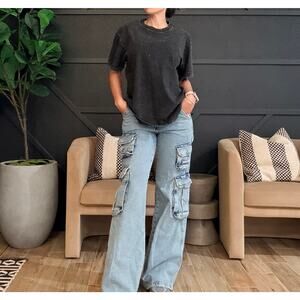#193 Charcoal sparkle long tee